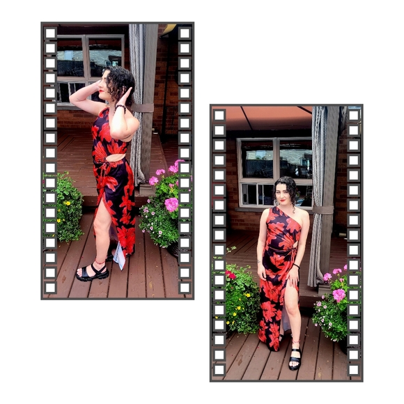 WHITEFOX Formal Slit Wrap Dress - Picture 4 of 4